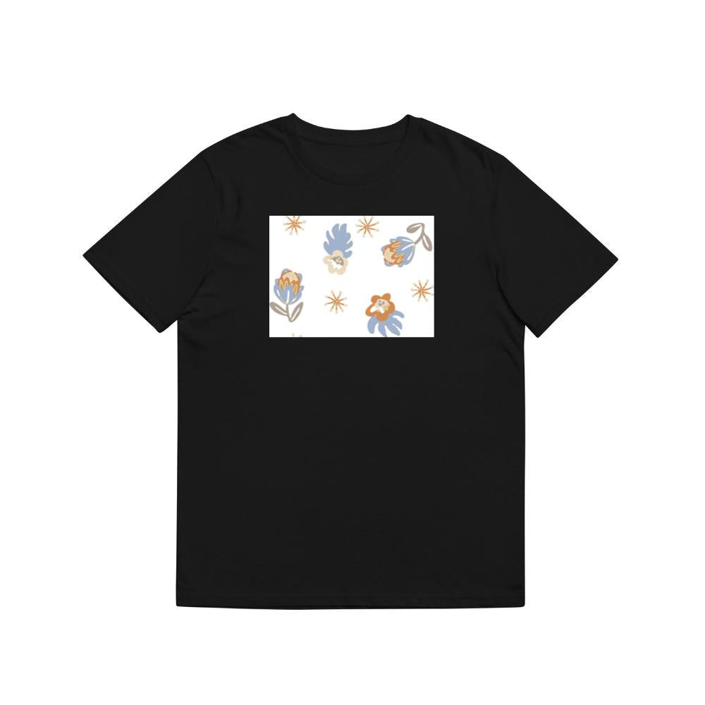 A Muted Floral Pattern on Beige T-Shirts