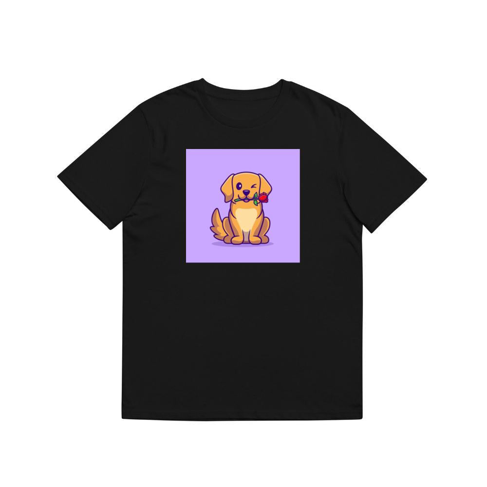 Winking Dog with Rose in Mouth T-Shirts