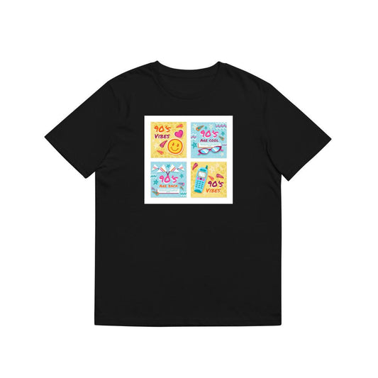 90s Design Set with Smiley Face and Flip Phone T-Shirts