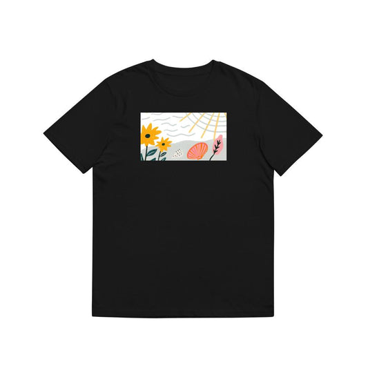 A Bloom of Yellow Flowers and Coastal Shells T-Shirts