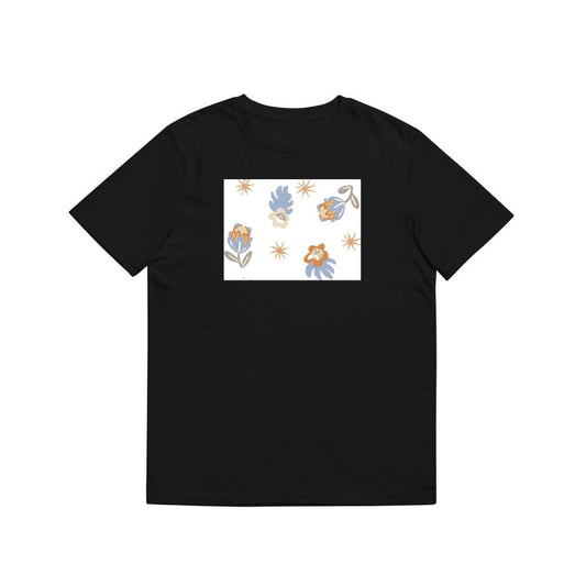 A Muted Floral Pattern on Beige T-Shirts