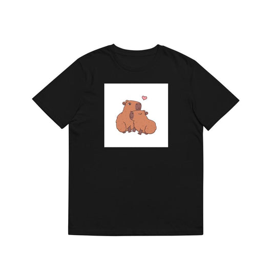 Adorable Capybara Cuddle with Heart T-Shirts