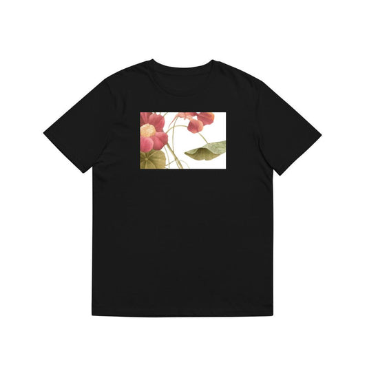 Pink and Orange Flowers with Green Leaves T-Shirts