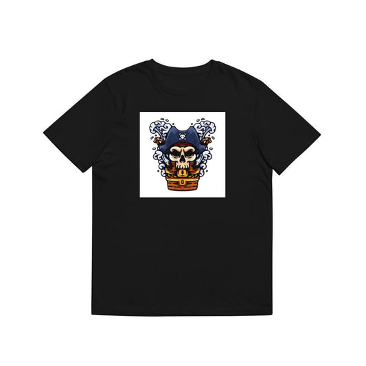 Pirate Skull with Treasure Chest and Waves T-Shirts