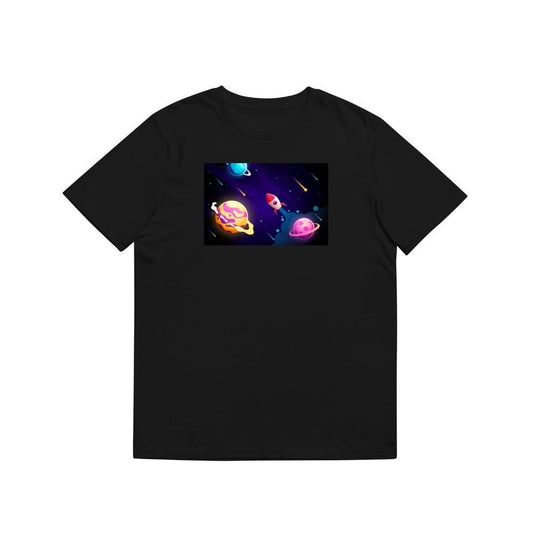 The Rocket's Radiant Race Through the Cosmic Canvas T-Shirts