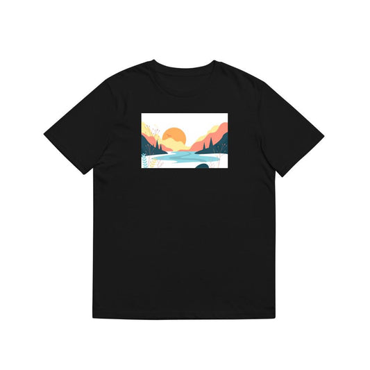 The Sunset Lake and Abstract Flora T-Shirts