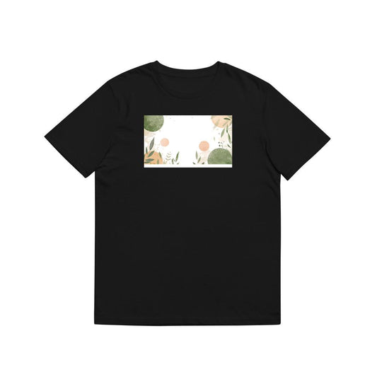 Watercolor Leaf and Circle Pattern T-Shirts