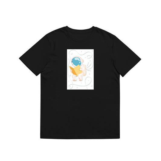 Whimsical Astronaut Reading in Space T-Shirts