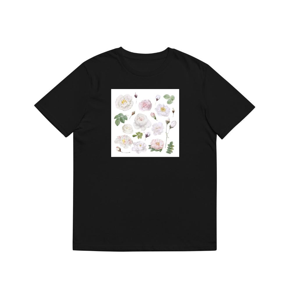 White and Pink Rose Set T-Shirts