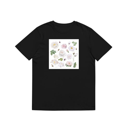 White and Pink Rose Set T-Shirts