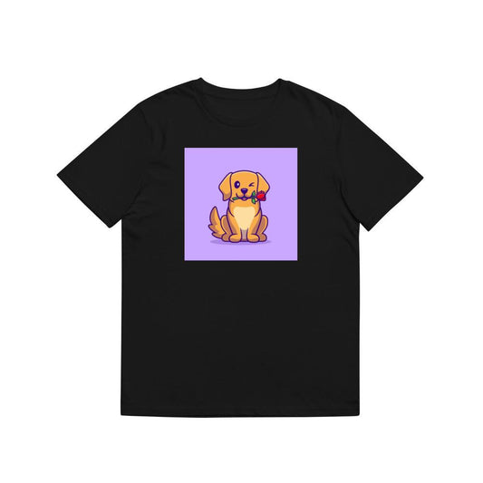 Winking Dog with Rose in Mouth T-Shirts