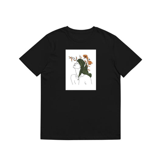 Woman with Flowers in Hair T-Shirts